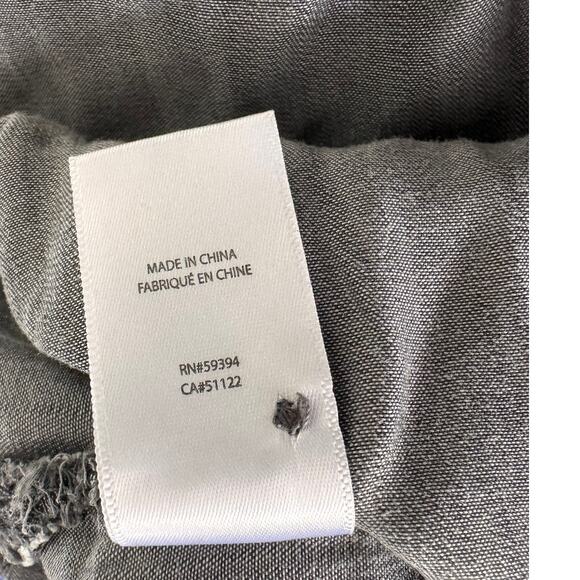 BLL BeachLunch Lounge Collection XL Button Front Top Gray 100% Lyocell - Picture 6 of 8